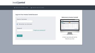 Login to Invoice Central