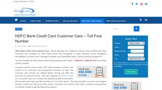 HDFC Bank Credit Card Customer Care – Toll Free Number ...