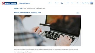 How to load money in a Forex Card? - HDFC Bank