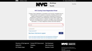 NYC Cooling Tower Registration Portal