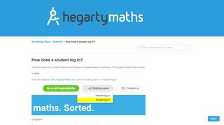 How does a student log in? | HegartyMaths
