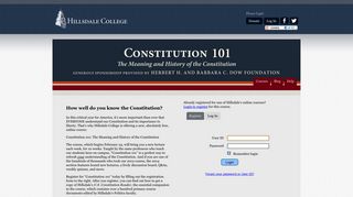 Constitution 101 - Login - Hillsdale College Online Courses - Hillsdale ...