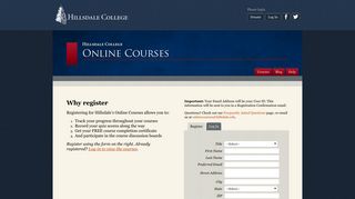 Hillsdale Online Courses Registration - Hillsdale College Online ...