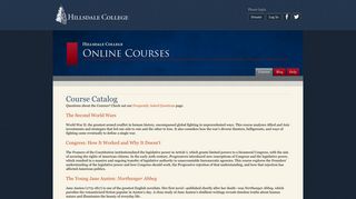 Course List - Hillsdale College Online Courses - Hillsdale College
