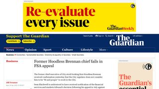 Former Hoodless Brennan chief fails in FSA appeal | Business | The ...