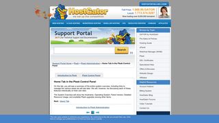 Home Tab in the Plesk Control Panel « HostGator.com Support Portal