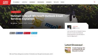 Hotmail Is Dead! Microsoft Outlook Email Services Explained