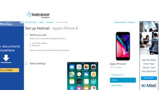 Set up Hotmail - Apple iPhone 8 - iOS 11 - Device Guides