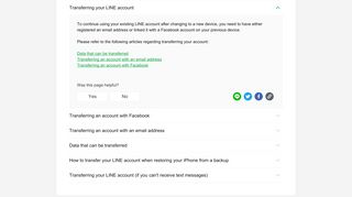 Transferring a LINE account - Help Center | LINE