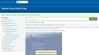 Open Outlook Web Access (OWA) - Telenet Cloud Online Help