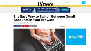 How to Switch Between Multiple Gmail Accounts Quickly - Lifewire