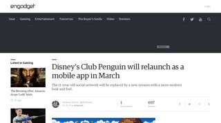 Disney's Club Penguin will relaunch as a mobile app in March