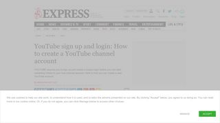 YouTube sign up and login: How to create a YouTube channel ...