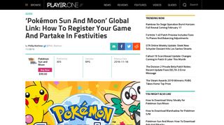 'Pokémon Sun And Moon' Global Link: How To Register Your Game ...