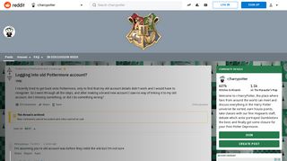 Logging into old Pottermore account? : harrypotter - Reddit