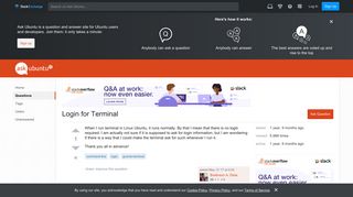 command line - Login for Terminal - Ask Ubuntu