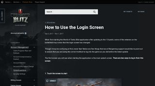 How to Use the Login Screen | World of Tanks Blitz - Wargaming