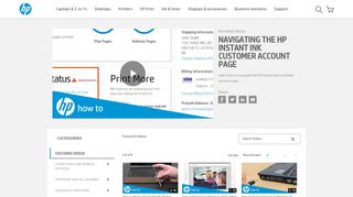 Navigating the HP Instant Ink Customer Account Page - HP Support ...