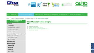 Plan Maestro Gestión Integral - Secretaría de Ambiente