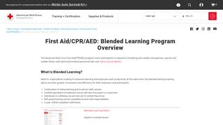First Aid, CPR, & AED Blended Course Preview Kit | Red Cross