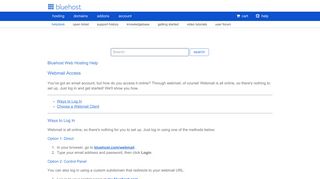 Webmail Access - Account Login - Bluehost