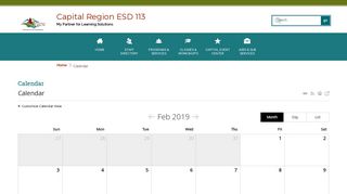 Capital Region ESD 113 / Calendar