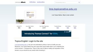Lms.topicanative.edu.vn website. Topica English: Login to the site.