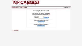 TOPICA Native: Login to the site