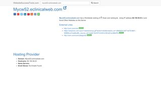 Mycw52.eclinicalweb.com Error Analysis (By Tools)