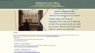 Website Links - Hildebrand Law Office