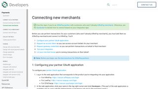 Connecting new merchants - AffiniPay | Developers