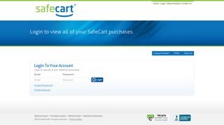 SafeCart - Login To Your Account