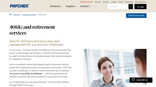 Retirement Services | 401(k) Services | Paychex
