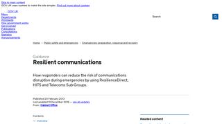 Resilient communications - GOV.UK