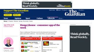 Hungryhouse – consumer app of the week | Money | The Guardian