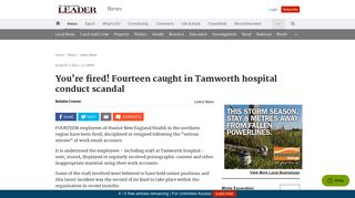 You're fired! Fourteen caught in Tamworth hospital conduct scandal ...
