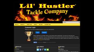 Customer Login | Lil' Hustler