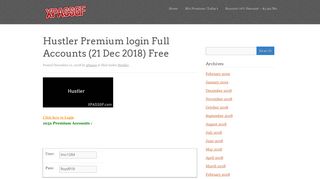 Hustler Premium login Full Accounts - xpassgf