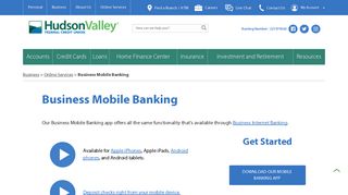 Business Mobile Banking - Hudson Valley Federal Credit Union