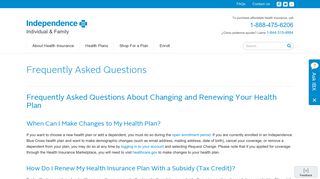 Changing and Renewing Your Health Plan | FAQ | IBX