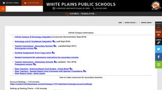 Technology Offices / Infinite Campus - White Plains Public Schools