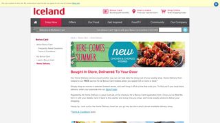 Free home delivery for Iceland Bonus Card holders - Iceland Foods