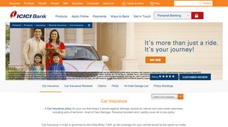 Car Insurance: Buy / Renew Car Insurance Online, Get ... - ICICI Bank
