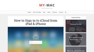 Signing in to iCloud.com from iPad & iPhone - My-Mac.org