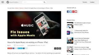 How to fix Apple Music not working on iPhone / iPad - AppleToolBox
