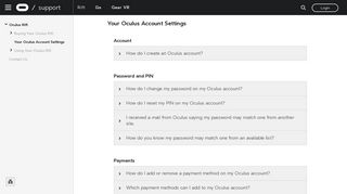 Your Oculus Account Settings | Oculus Support Center