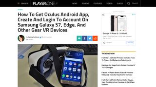 How To Get Oculus Android App, Create And Login To ... - Player.One