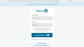 MyGovID - Login - MyWelfare