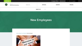 New Employees | Department of Energy