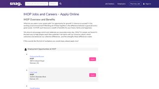 IHOP Job Applications | Apply Online at IHOP | Snagajob
